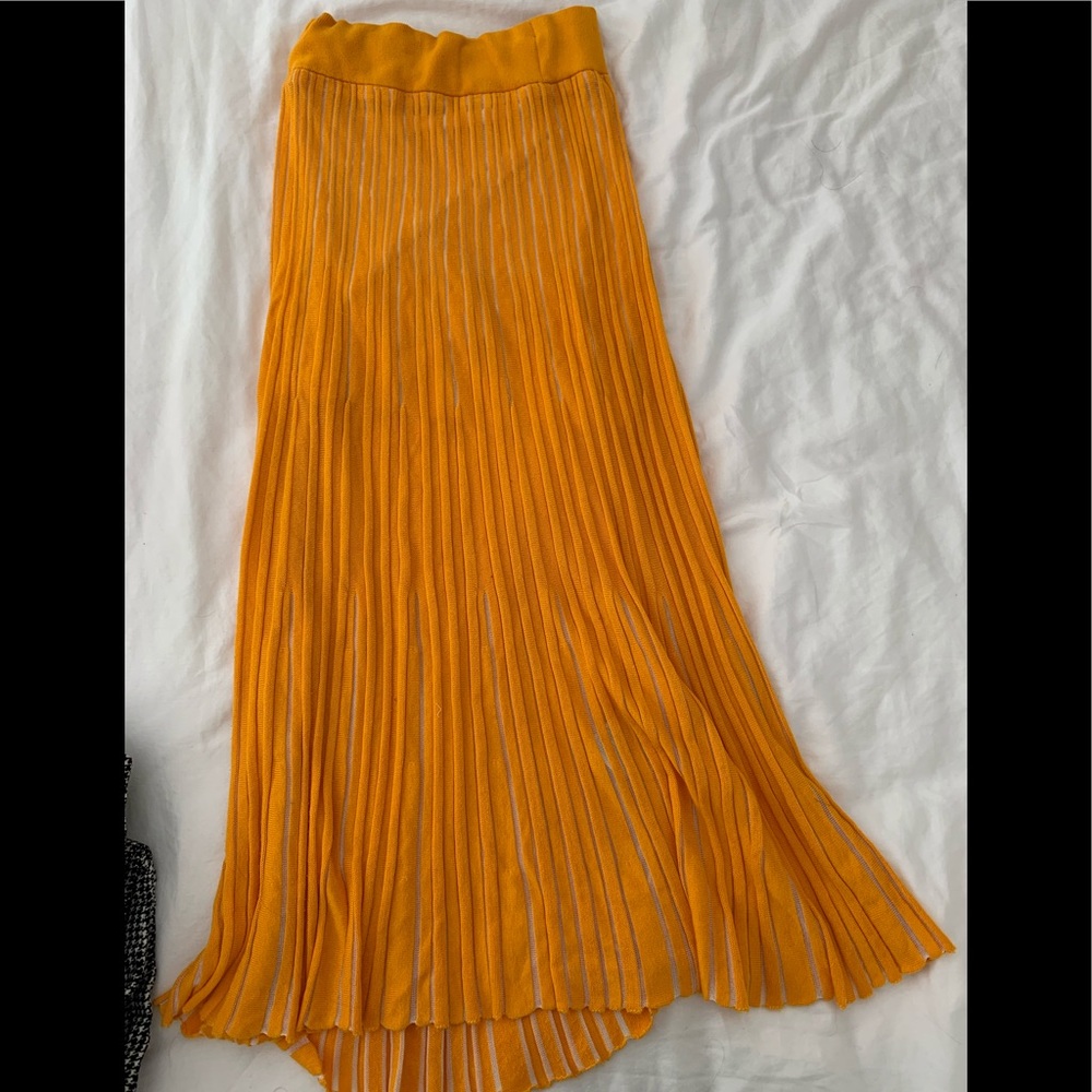 Orange fun high waisted skirt with lining